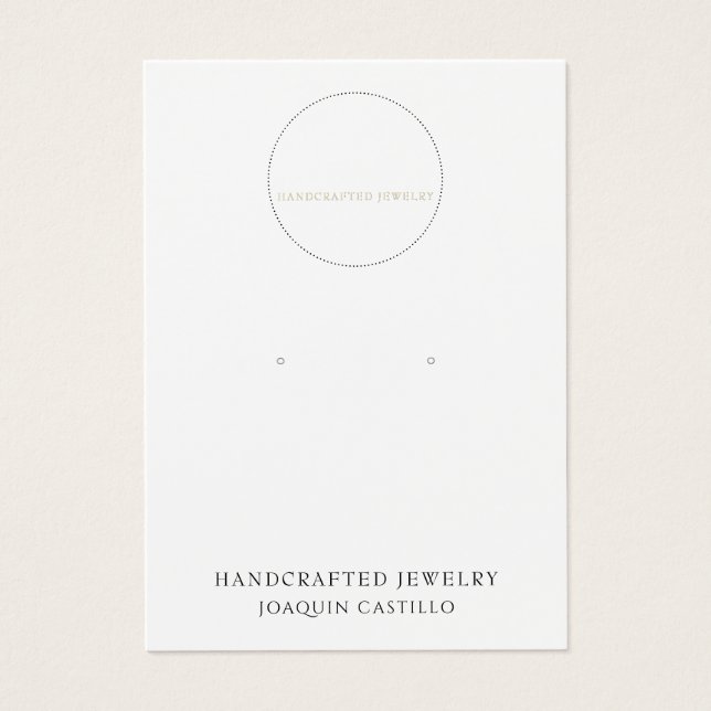 Celestial Guld Black Sol Måne Juelry Visitkort (Framsidan)