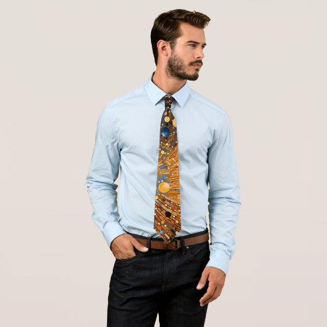 Celestial Guld Galaxy Neck Tie Slips (In Situ)