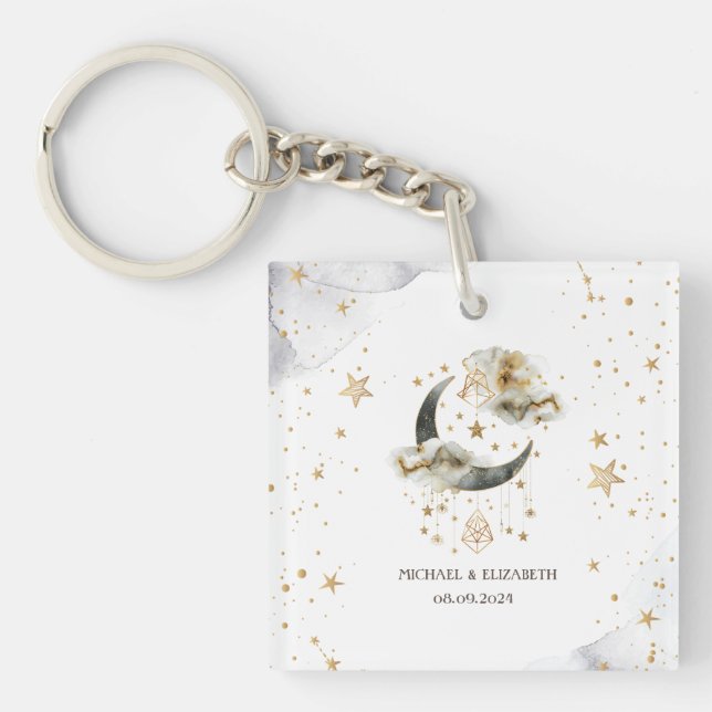 Celestial Guld Mån Stjärnor  (Framsidan)