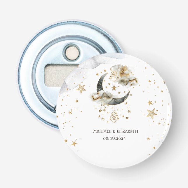 Celestial Guld Mån Stjärnor  Flasköppnare (Framsidan)