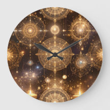 Celestial Guld Ornate Mönster Wall Clock
