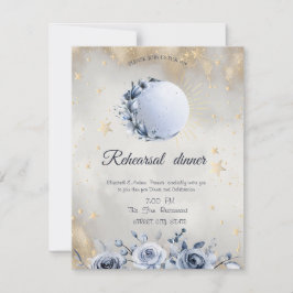 Celestial Guld Sol,Blå Måne Ro Stars Inbjudningar