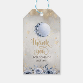 Celestial Guld Sol,Måne Ro Stars Night Himlar Presentetikett