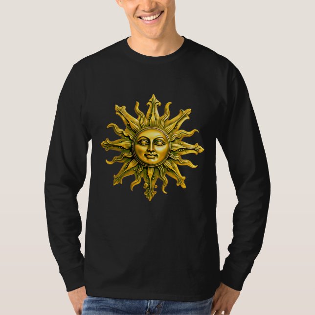 "Celestial Guldglans" Solen T Shirt (Framsida)