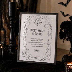 Celestial Halloween Bröllopsdusch Dessert Poster