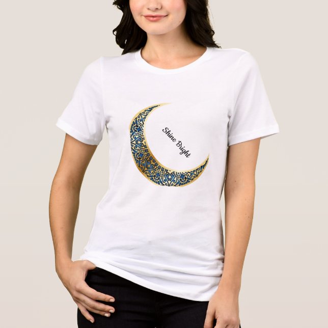 Celestial halvmåne-mandalagrafik  t shirt (Framsida)