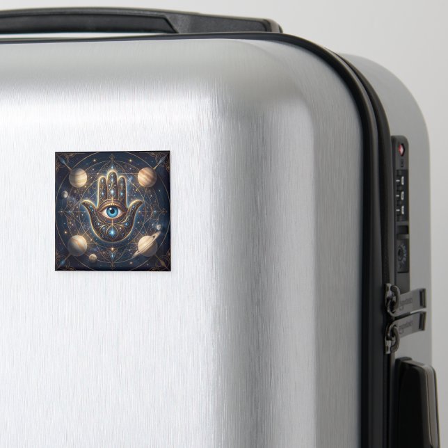 Celestial Hamsa Hand & Onda Ögon Kosmiskt Skydd  Magnet (In Situ (Luggage))