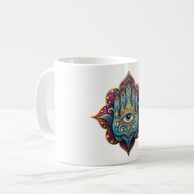 Celestial Hamsa  Kaffemugg (Framsida vänster)