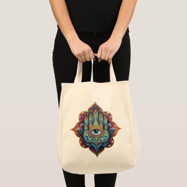 Celestial Hamsa  Tygkasse (Framsida (produkt))