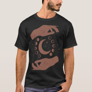 Celestial Händer Sol och Måne Måne Phase Mystic Ha T Shirt