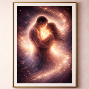 Celestial hängivenhet – Abstrakt kosmiskt parkonst Poster