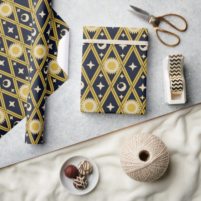 Celestial Harlequin Bold (Midnight Hearth) Presentpapper (Hantverk)