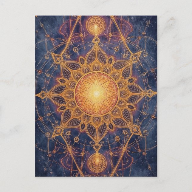 Celestial Harmoni – Den Sakrala Ljusets Portal Vykort (Framsida)