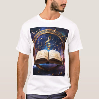 Celestial Harmony: Bok of Cosmic Melodies T Shirt