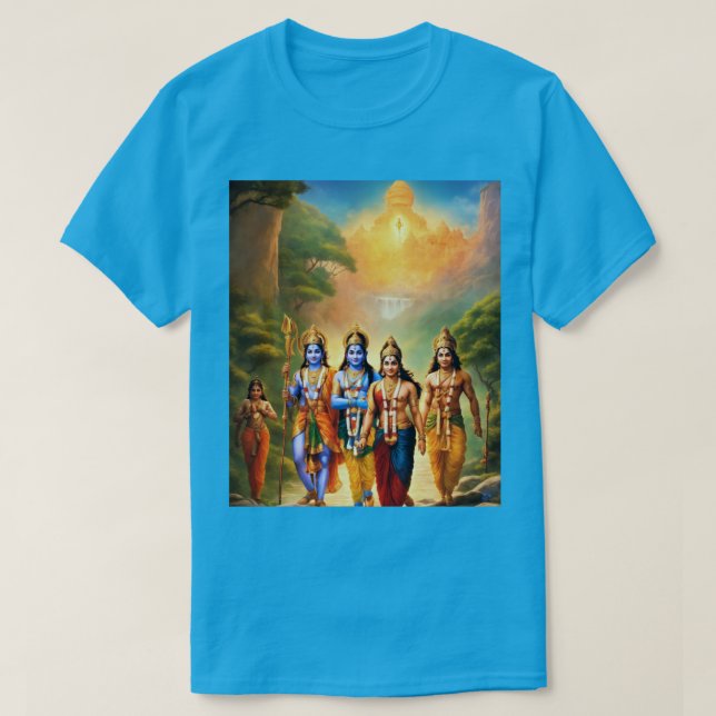 "Celestial Harmony: Divine Reunion of Rama, Si T Shirt (Design framsida)