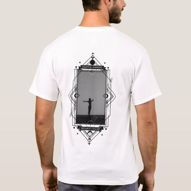 Celestial Harmony | Drömmarens vaggvisa Estetisk M T Shirt (Baksida)