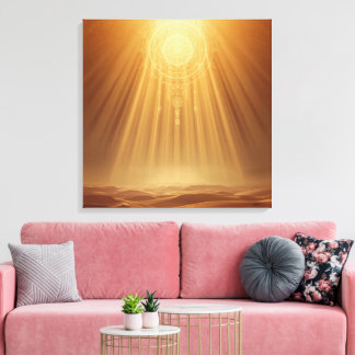 Celestial Harmony Gateway Boho Wall Art | Sacred  Canvastryck