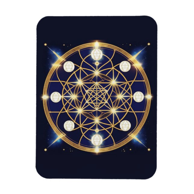 Celestial Harmony – Ljuset Inom Rutnätet Magnet (Vertikal)
