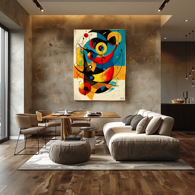 Celestial Harmony – Mid-Century Geometric Flow Wal Poster (Skapare uppladdad)