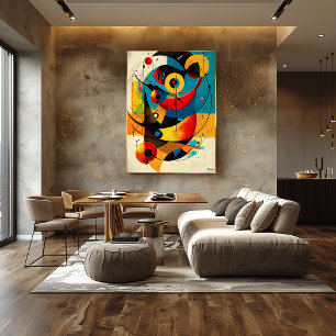 Celestial Harmony – Mid-Century Geometriskt Flöde  Poster