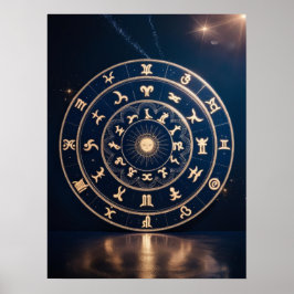 Celestial Harmony: Zodiac Mandala Symphony Poster