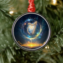 Celestial Harp of the Moonbound Skies.  Julgransprydnad Metall