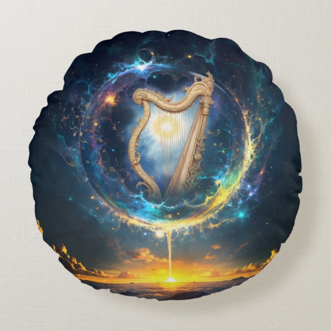 Celestial Harp of the Moonbound Skies.  Rund Kudde (Framsidan)