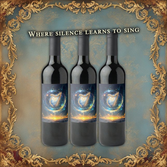 Celestial Harp of the Moonbound Skies.  Vinflaska Etikett (Skapare uppladdad)