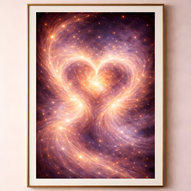 Celestial Heart – Abstract Cosmic Love Art Poster (Skapare uppladdad)