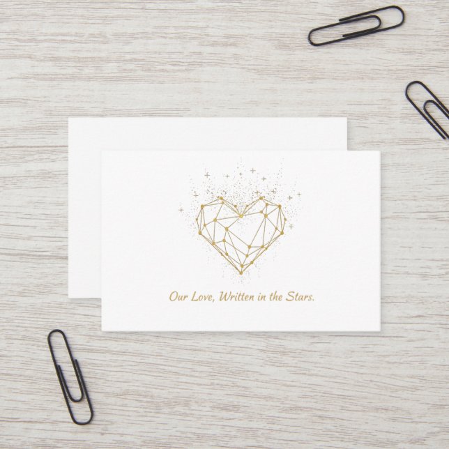 Celestial Heart Constellation Greeting Card - love Visitkort (Fram/Back In Situ)