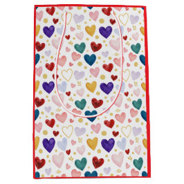 Celestial Hearts: Navy, Gold, Crimson Watercolor