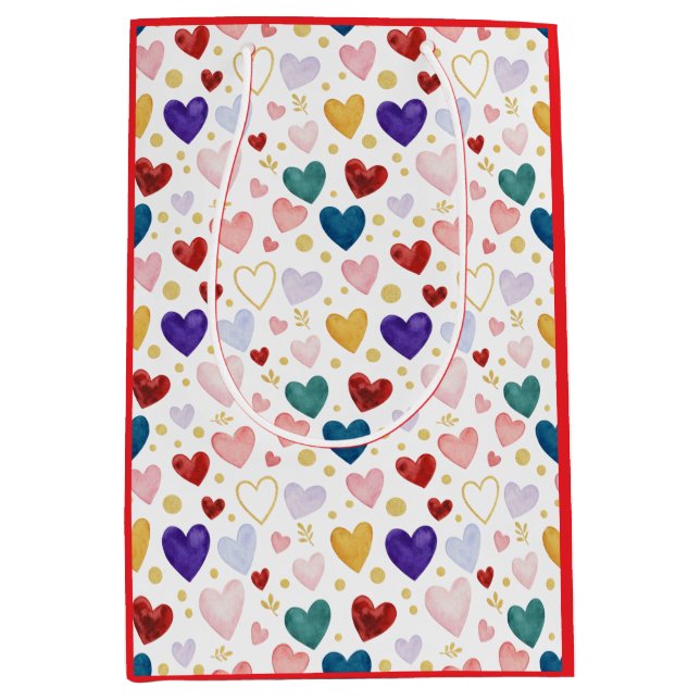 Celestial Hearts: Navy, Gold, Crimson Watercolor (Framsidan)