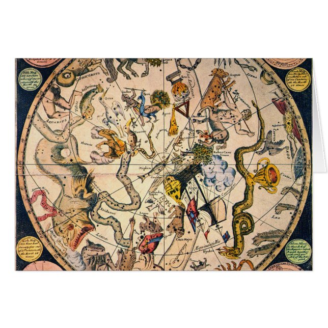 Celestial Hemisphere, 1790 OBS Kort (Framsidan Horizontal)