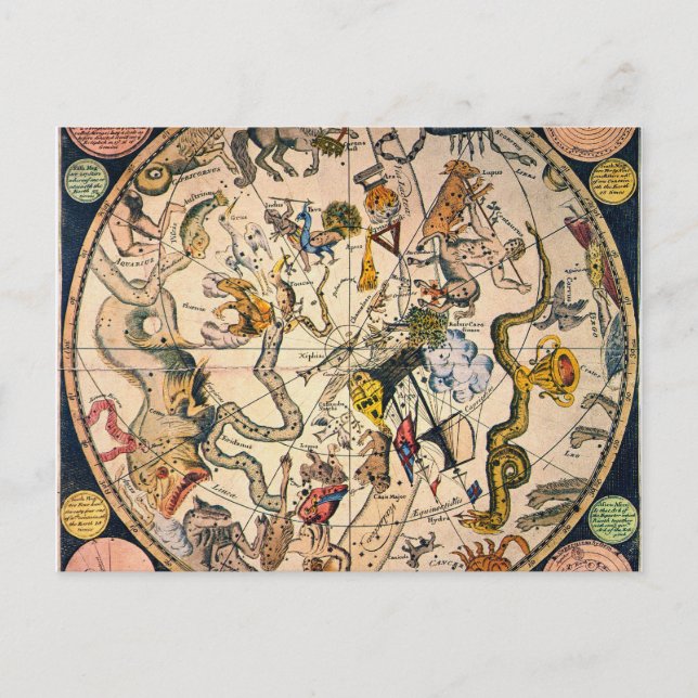 Celestial Hemisphere, 1790 Vykort (Framsida)