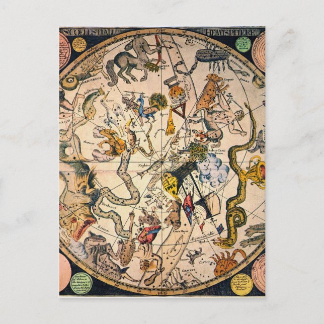 Celestial Hemisphere, 1790 Vykort (Framsida)