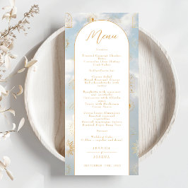 Celestial Himlar Blue Clouds Mystical Boho Menu Meny