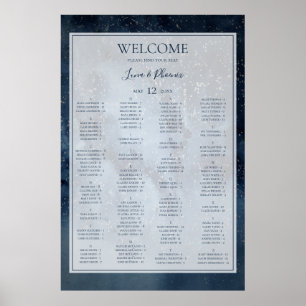 Celestial Himlar-ramdiagram för alfabetiskt säte Poster