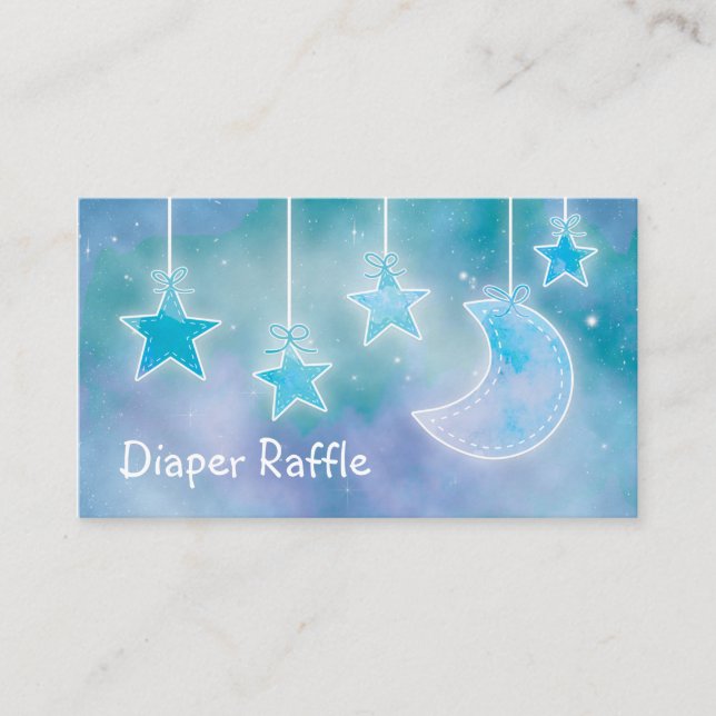 Celestial Himmel Galaxy Baby Shower Raffle Tilläggskort (Framsida)