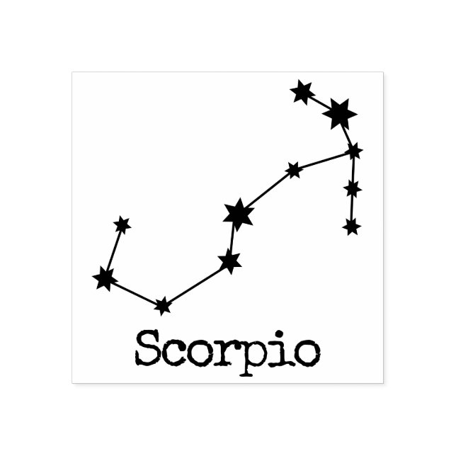 Celestial Horoscope Scorpio Stämpel (Tryck)
