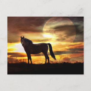 Celestial Horse och Måne vykort