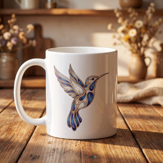 Celestial Hummingbird-mugg Lyx Linje Konst Kaffemugg