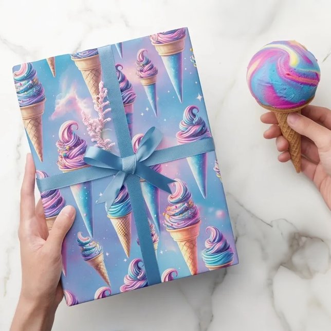 Celestial Ice Cream Cones Presentpapper (Skapare uppladdad)