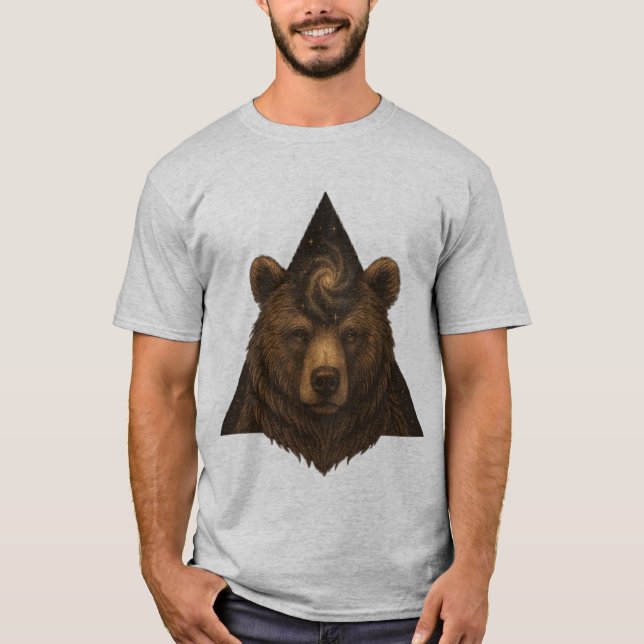 CELESTIAL INSTINKT – Björnen som håller stjärnorna T Shirt (Framsida)