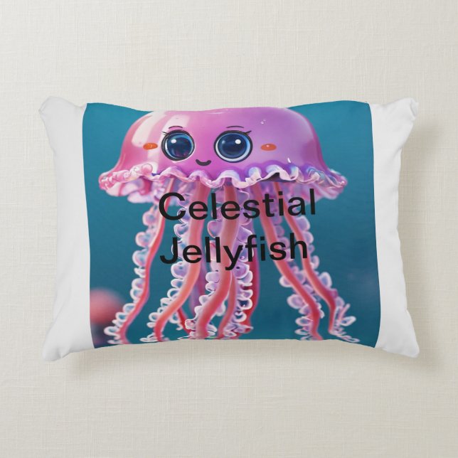 Celestial Jellyfish Prydnadskudde (Framsidan)