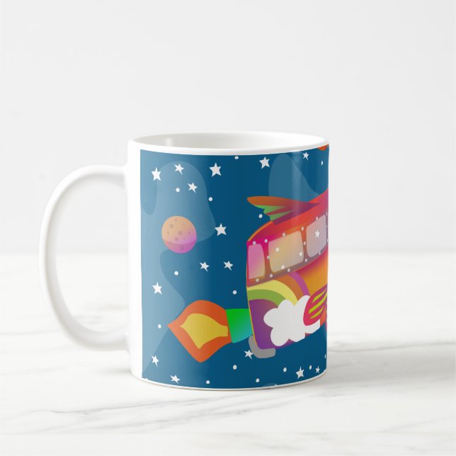 Celestial Journey - Groovy Peace Van Space Frakt Kaffemugg (Vänster)