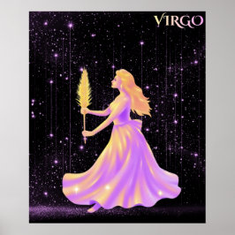 Celestial Jungfrun – Astrologi Konst Poster
