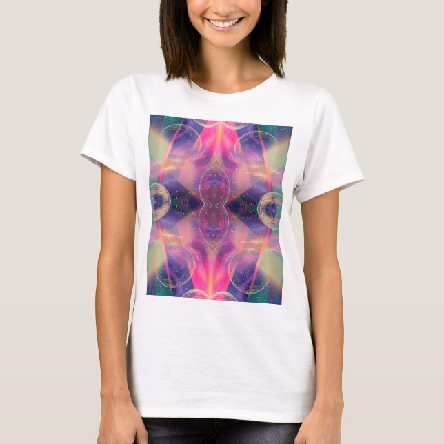 Celestial Kaleidoscopic Dreams T Shirt (Framsida)