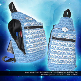 Celestial Kärlek Stars Hearts Mönster Monogrammad