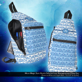 Celestial Kärlek Stars Hearts Mönster Monogrammad