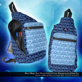 Celestial Kärlek Stars Hearts Mönster Monogrammad